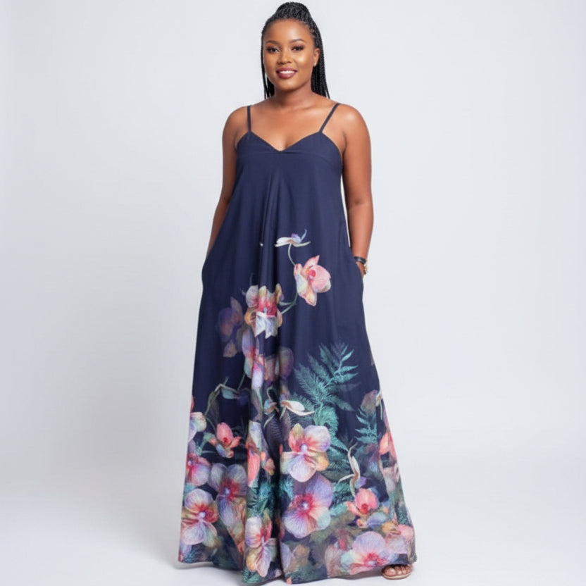 Sleeveless Floral Maxi Dress 