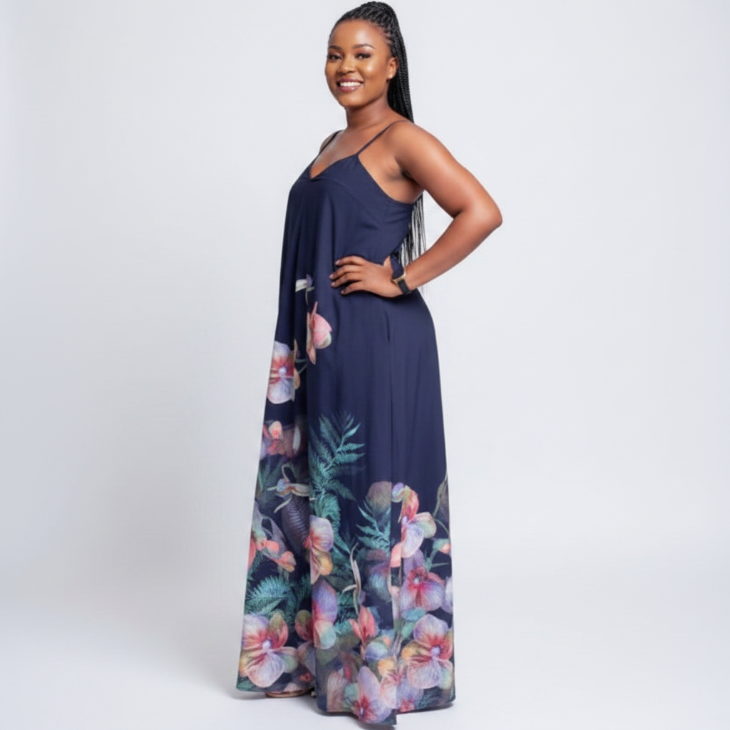 Sleeveless Floral Maxi Dress 