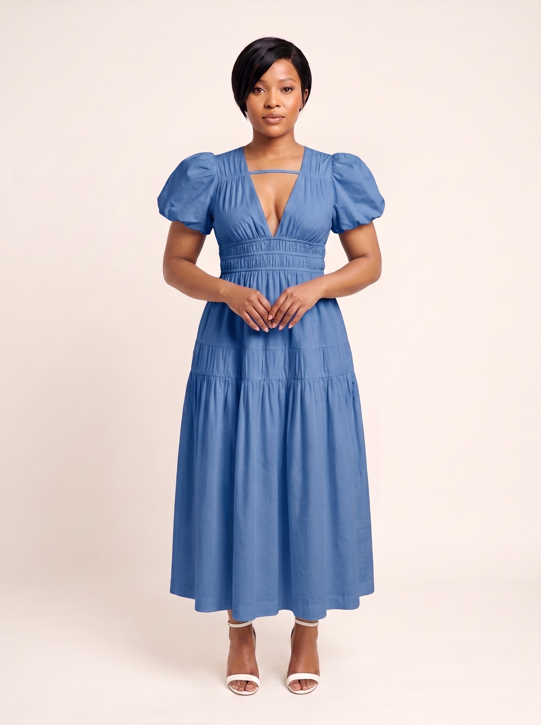 Amara Puff Sleeve Maxi Dress
