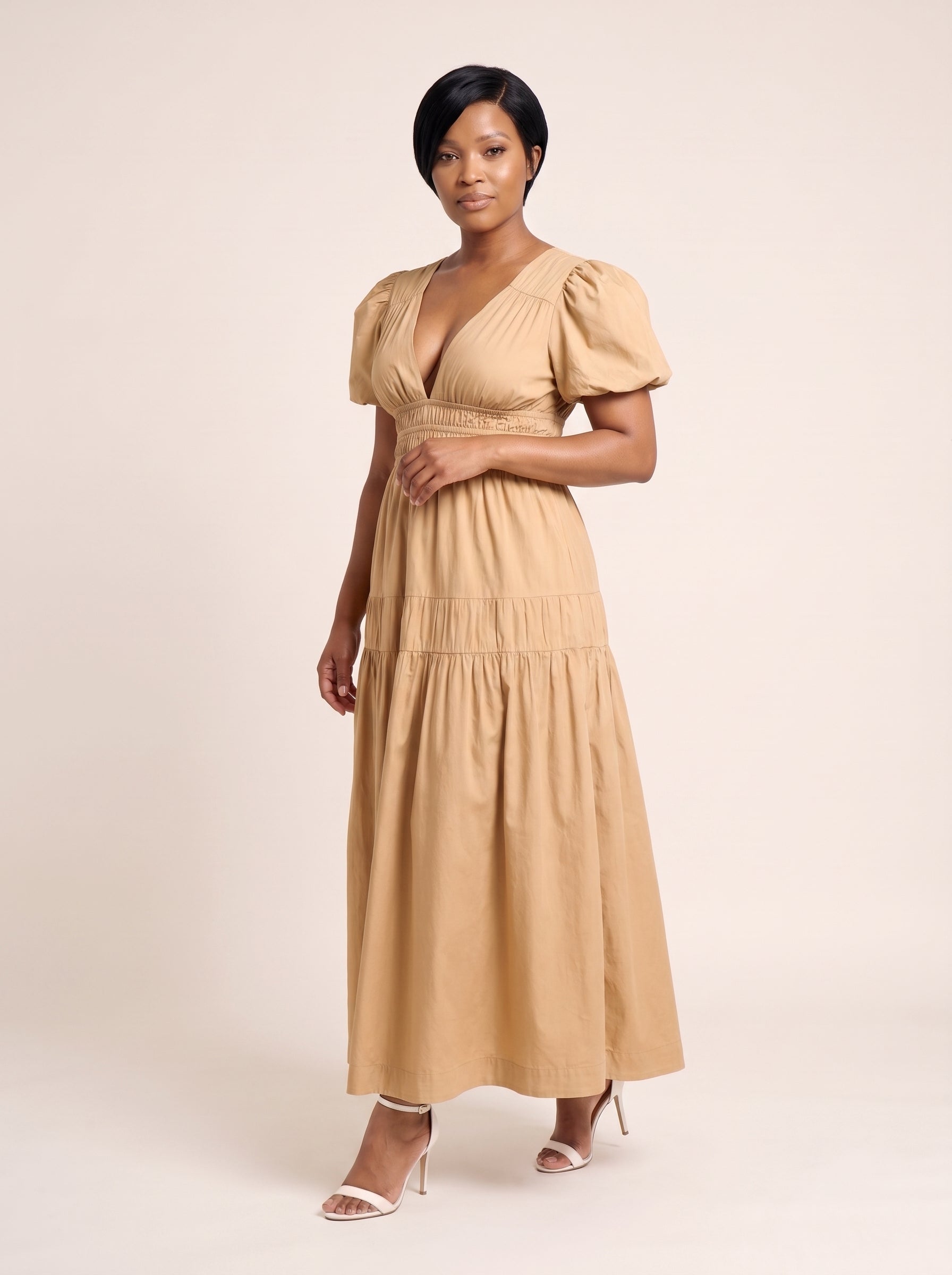 Amara Puff Sleeve Maxi Dress