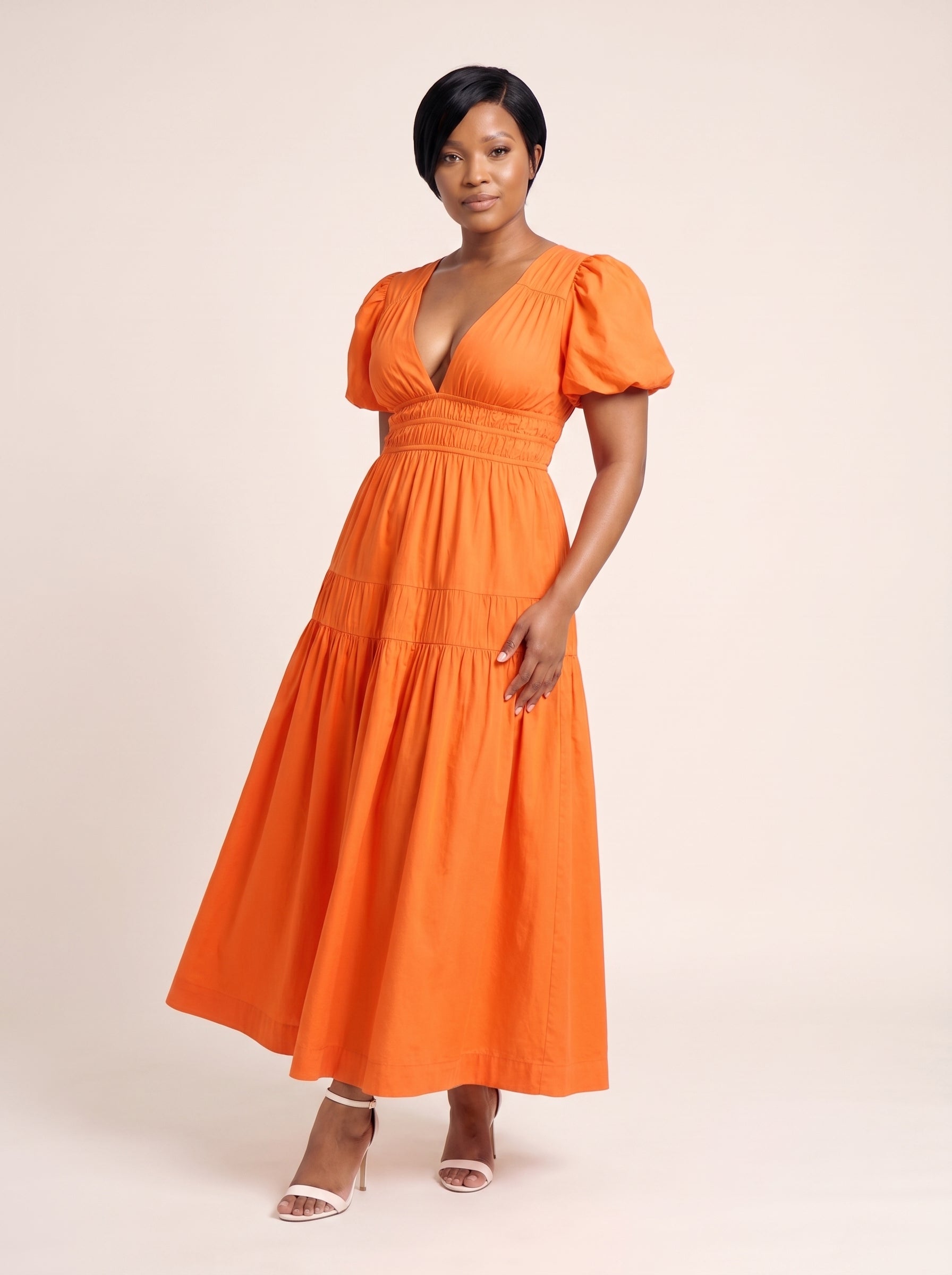 Amara Puff Sleeve Maxi Dress