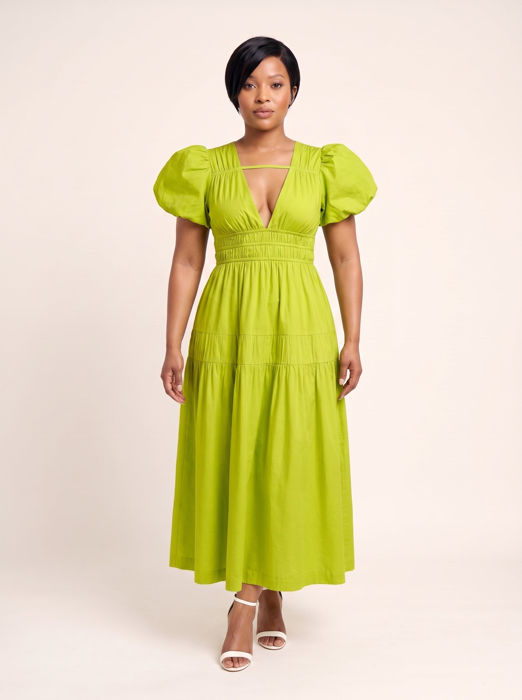 Amara Puff Sleeve Maxi Dress