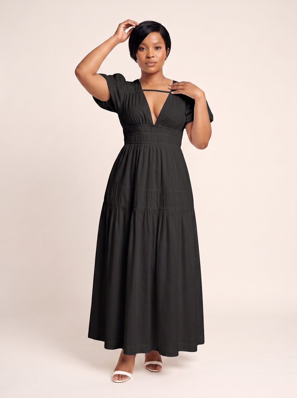 Amara Puff Sleeve Maxi Dress