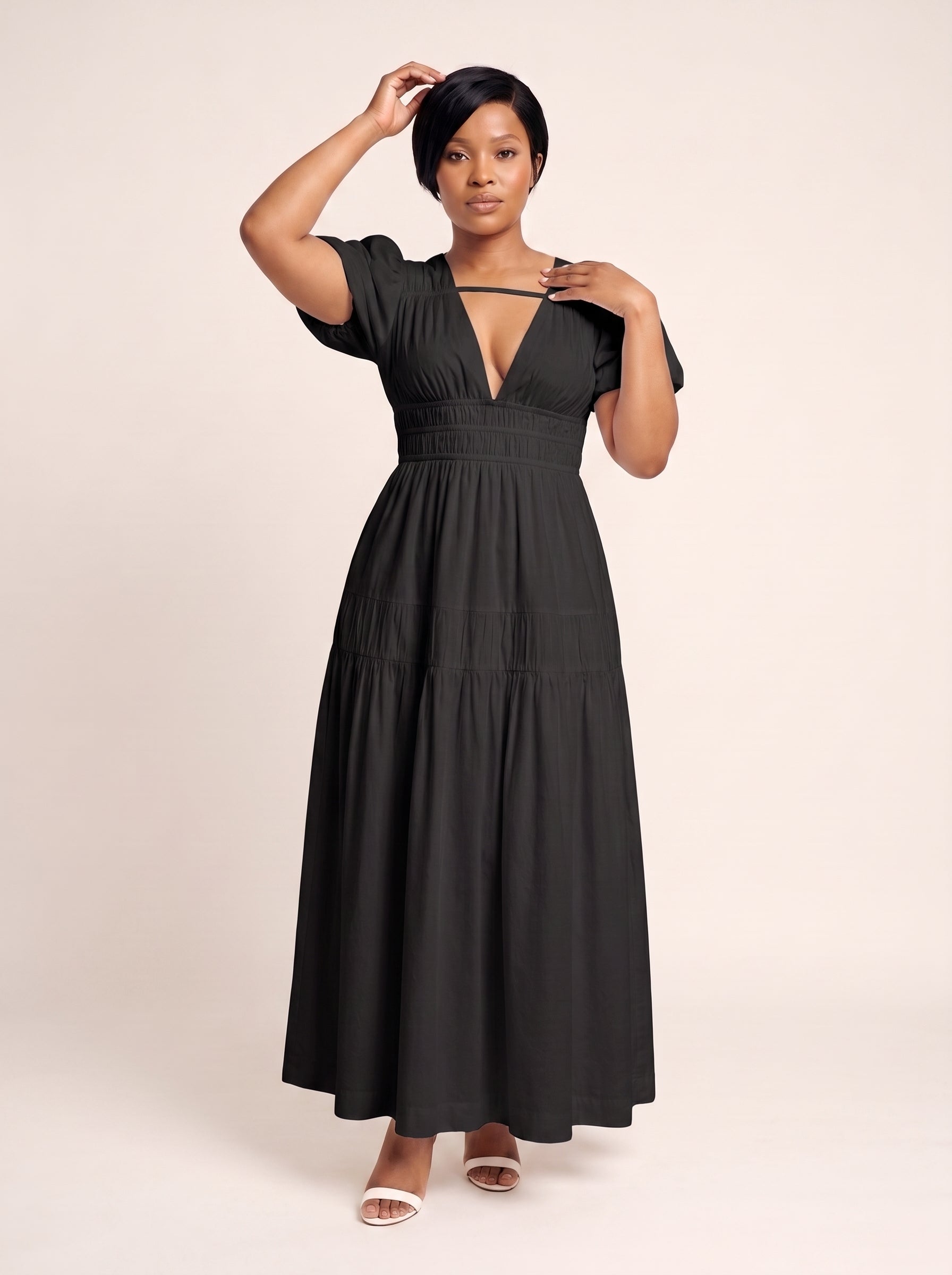 Amara Puff Sleeve Maxi Dress