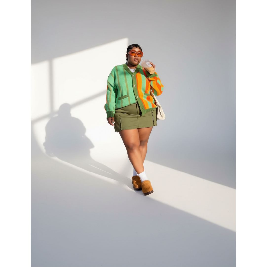 Colorblock Knitted Cardigan Sweater