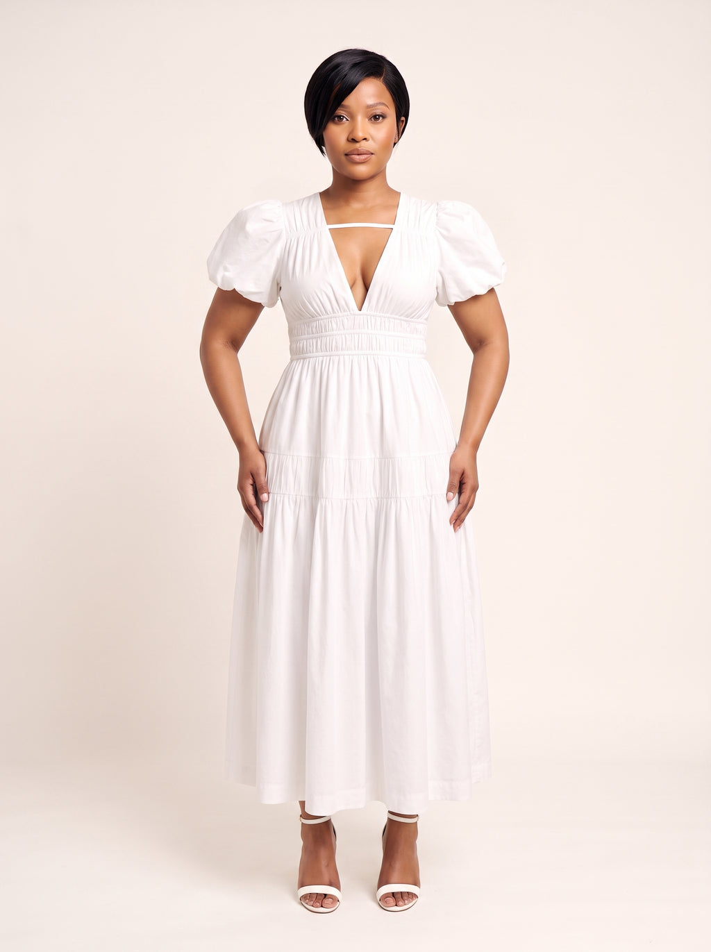 Amara Puff Sleeve Maxi Dress