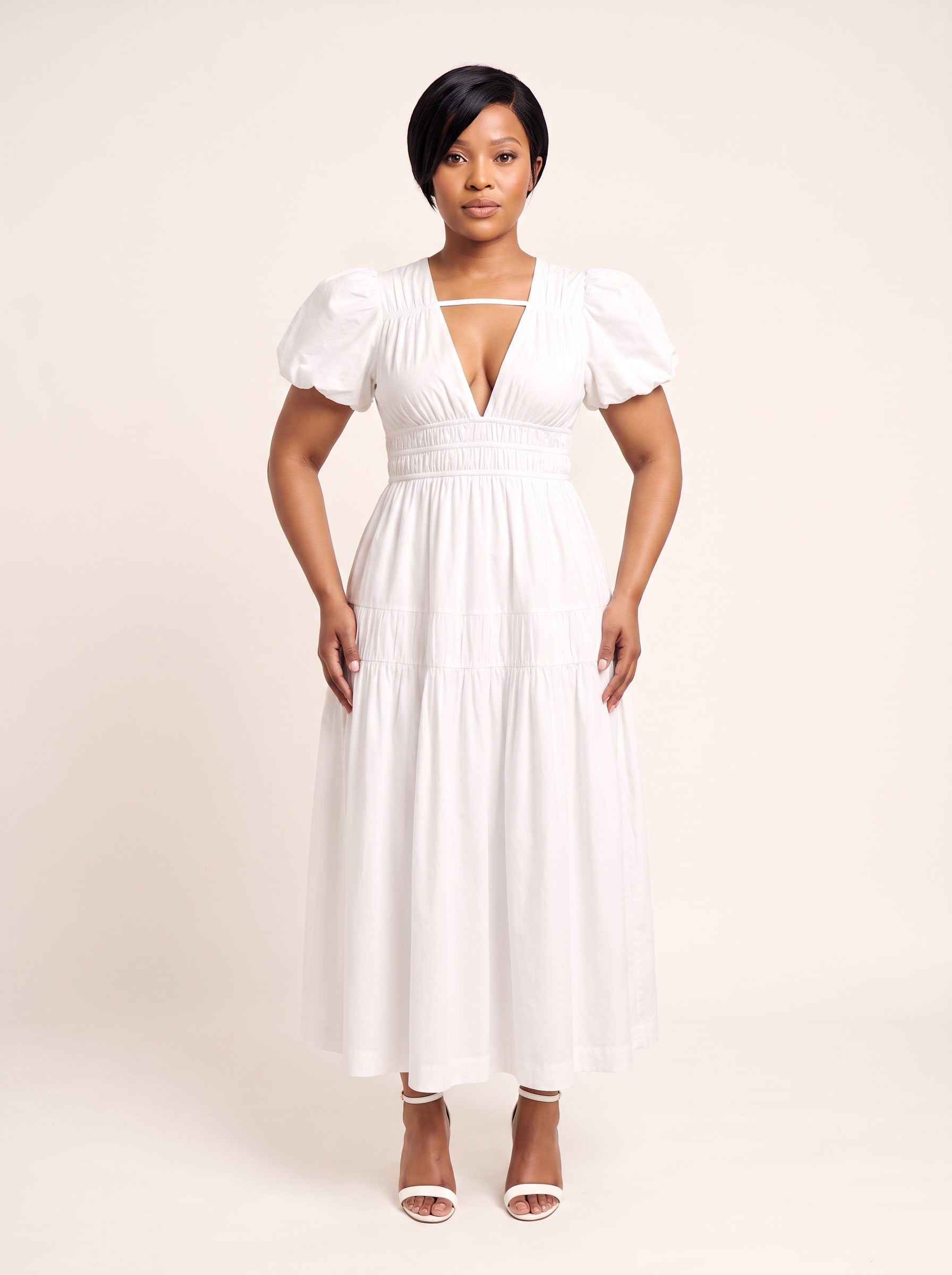 Amara Puff Sleeve Maxi Dress