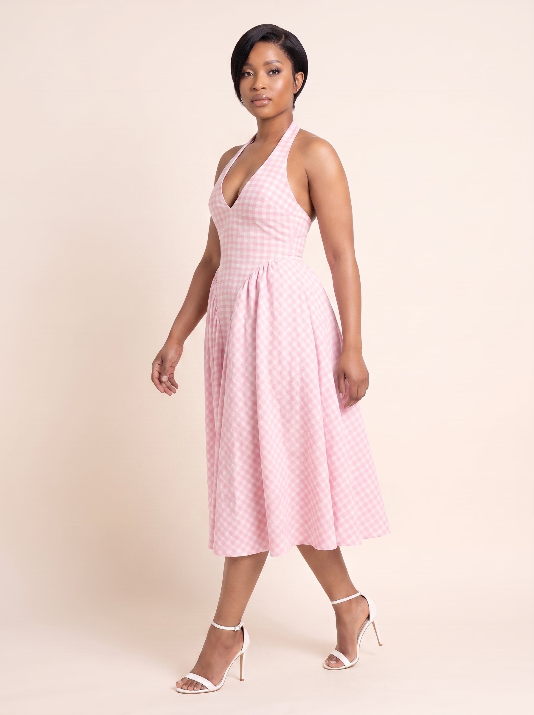 Rosalie Gingham Midi Dress