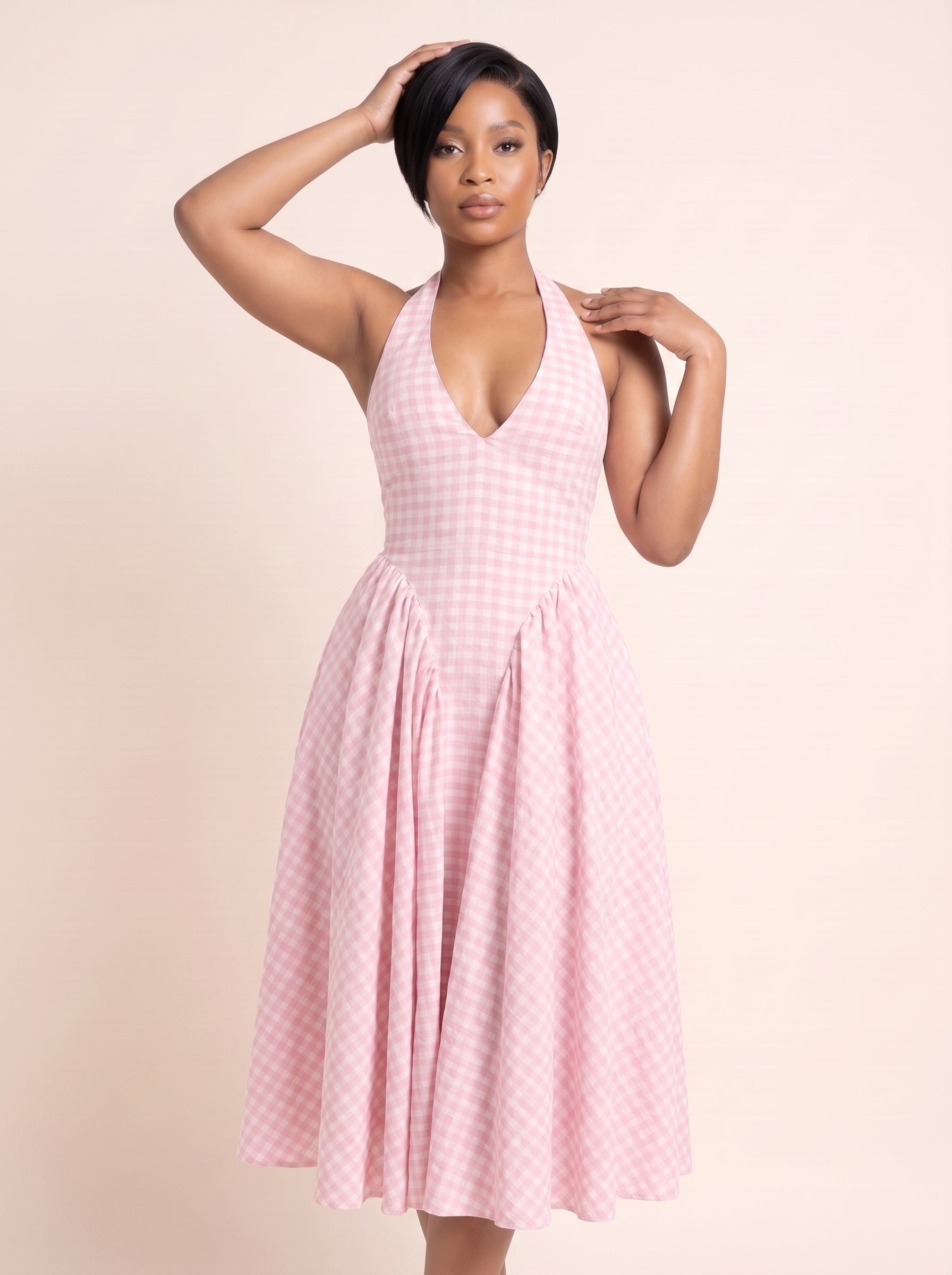 Rosalie Gingham Midi Dress