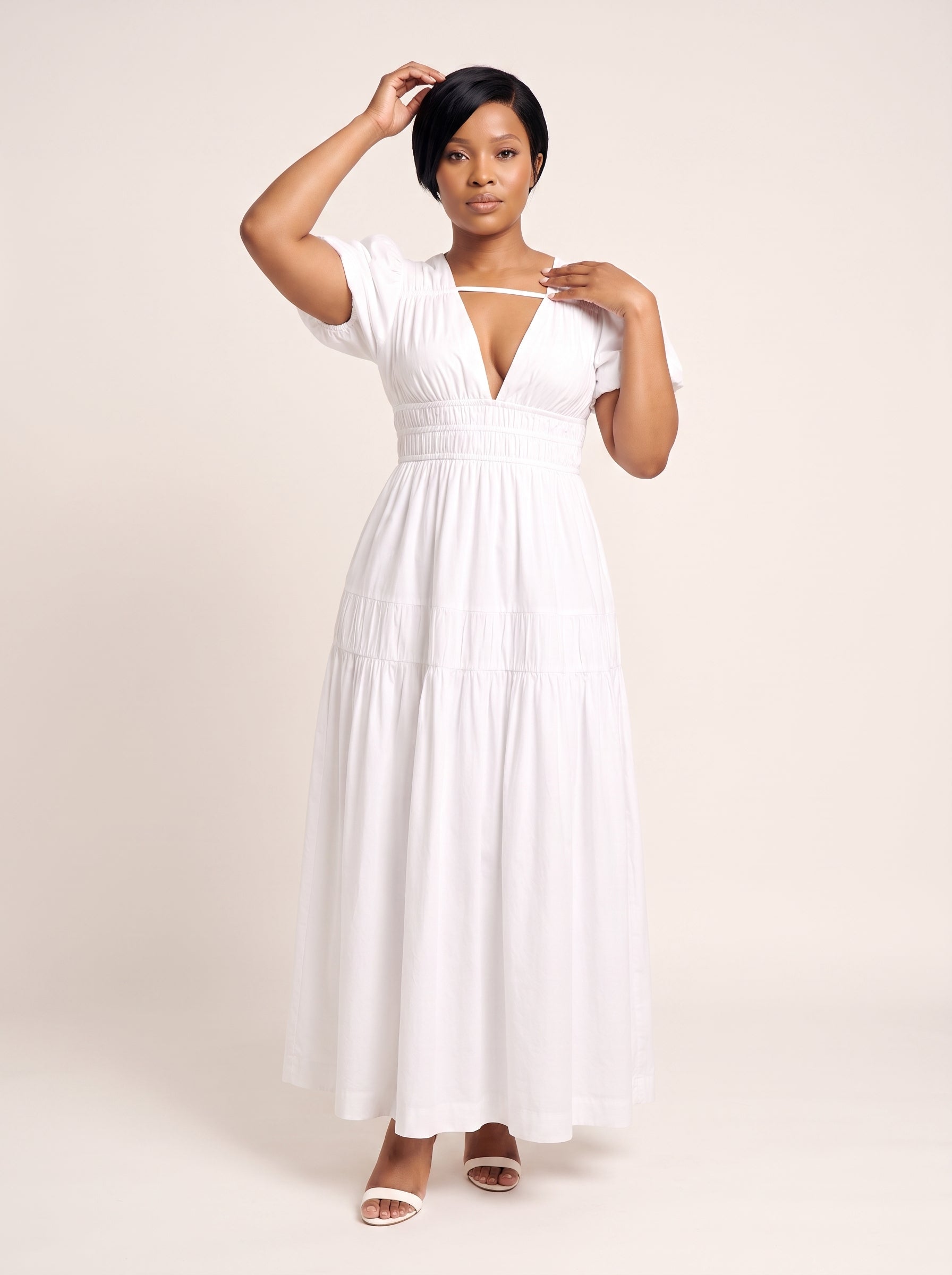 Amara Puff Sleeve Maxi Dress