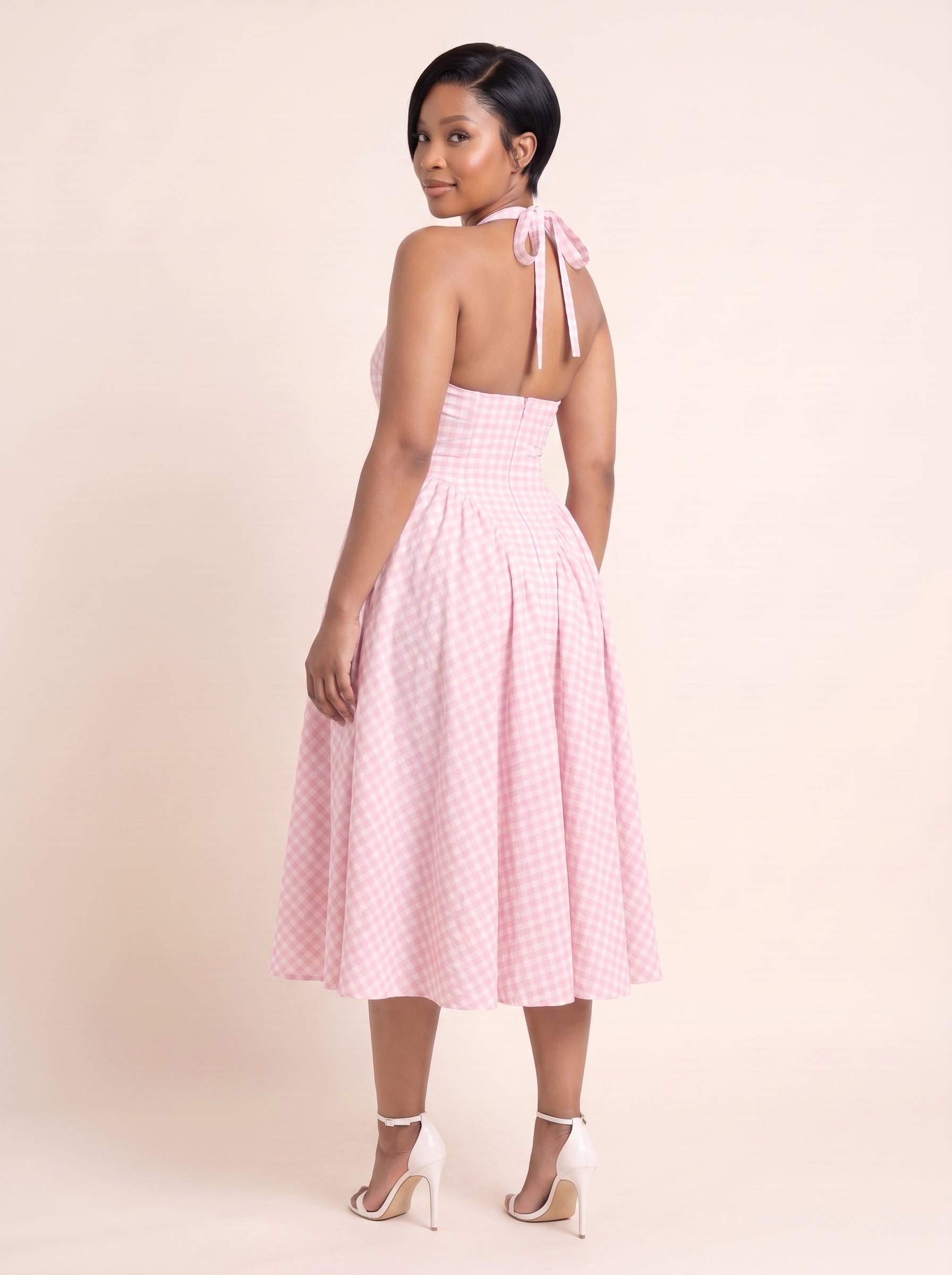 Rosalie Gingham Midi Dress