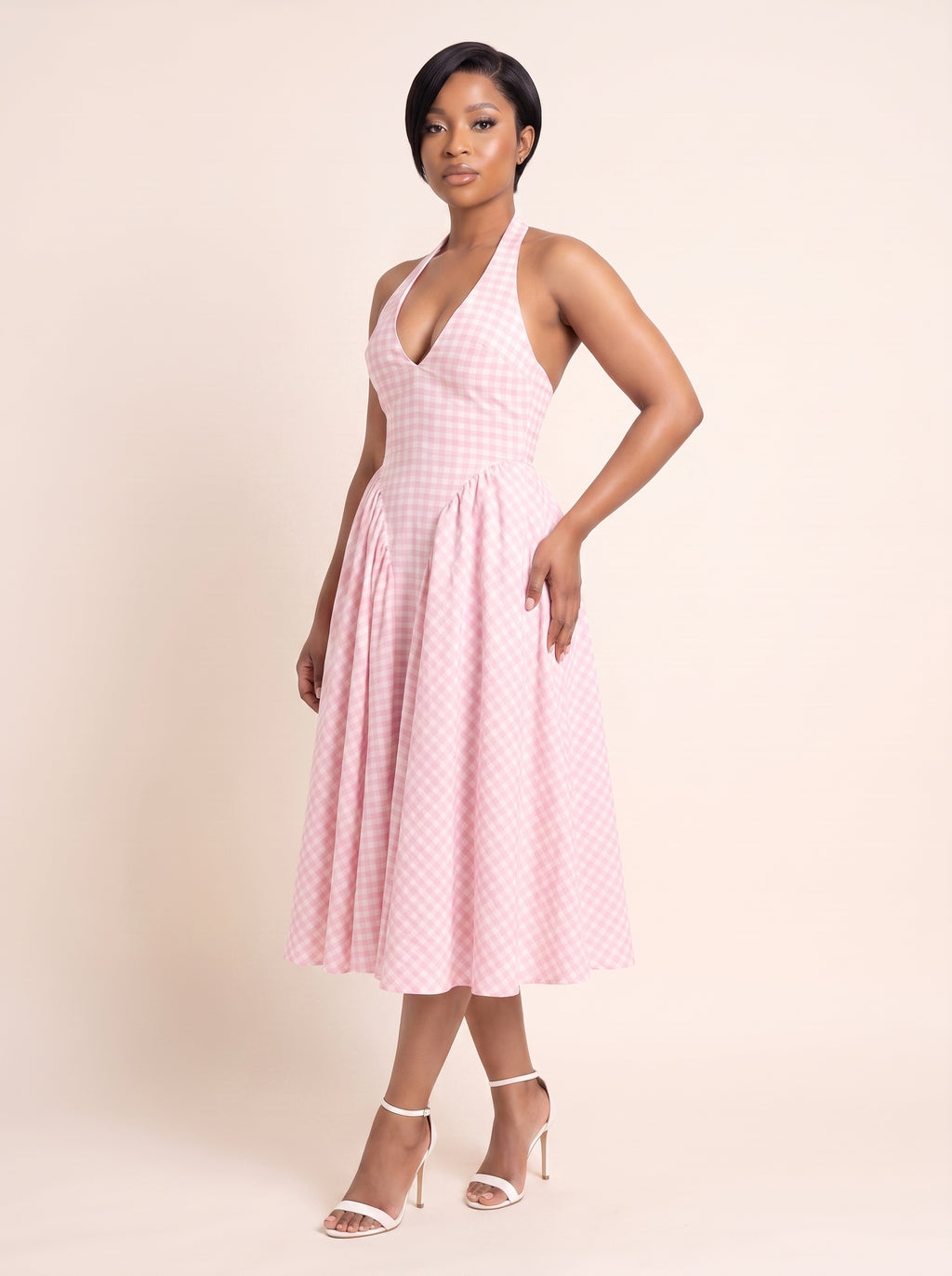 Rosalie Gingham Midi Dress