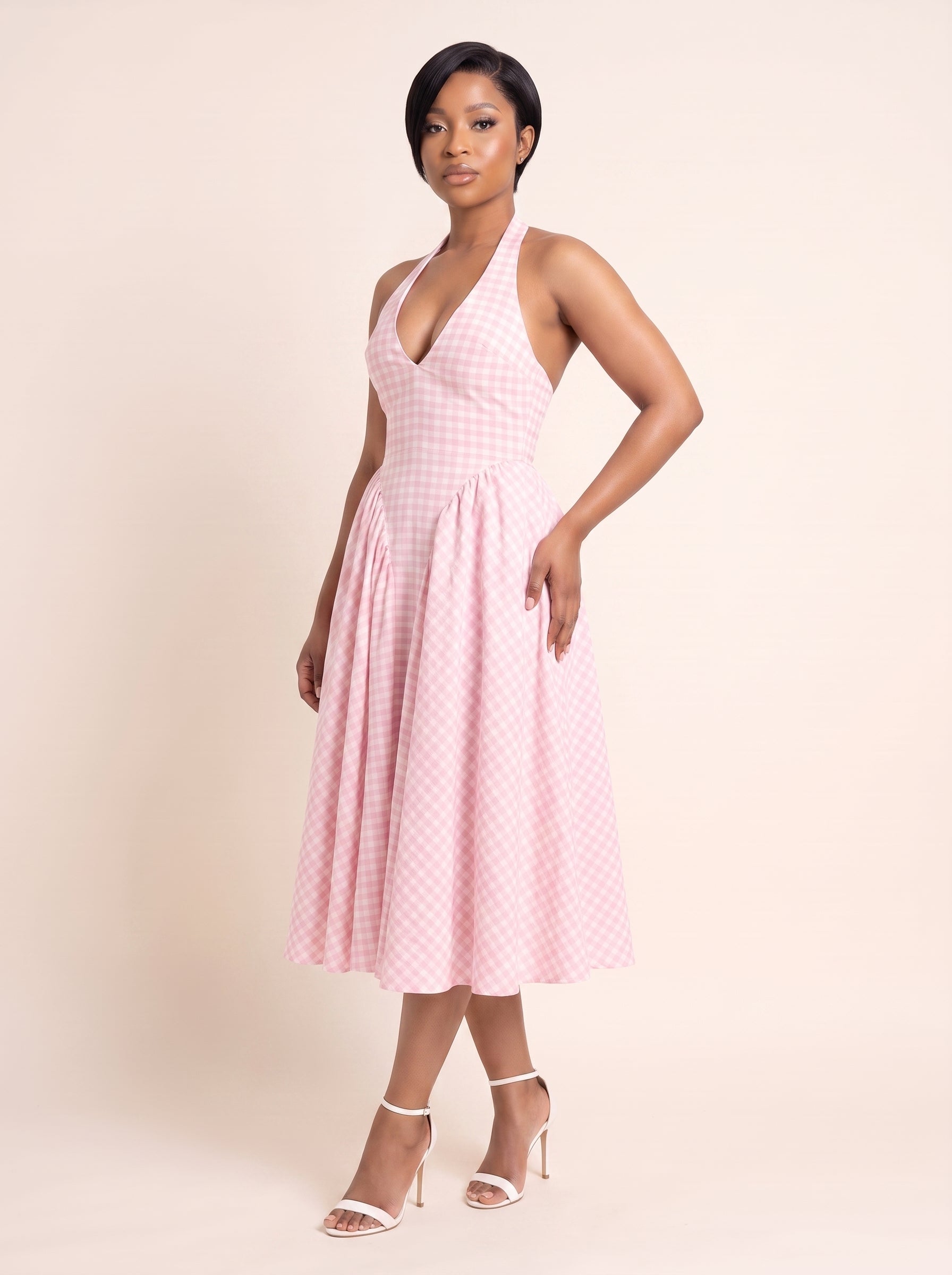 Rosalie Gingham Midi Dress