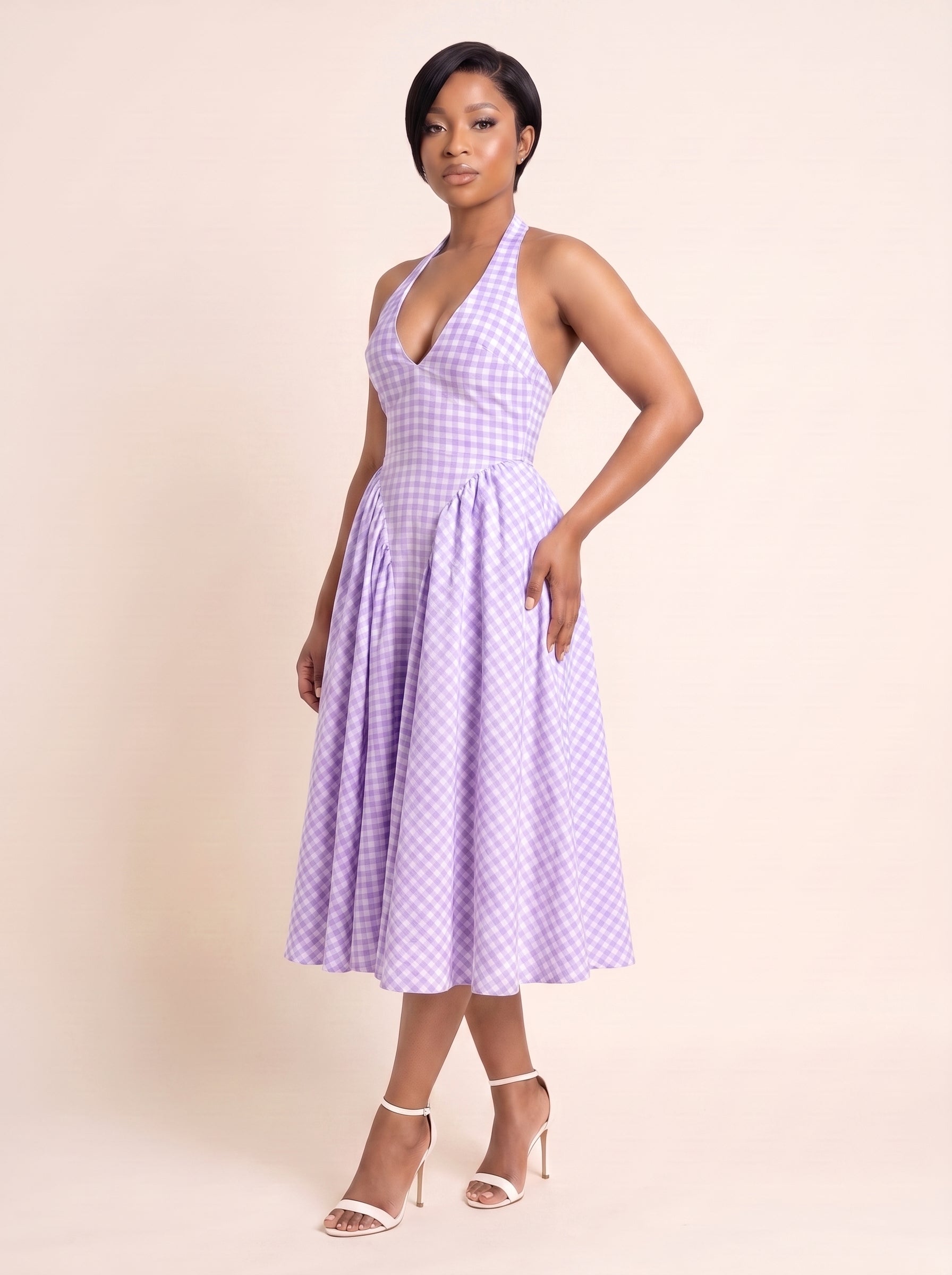 Rosalie Gingham Midi Dress
