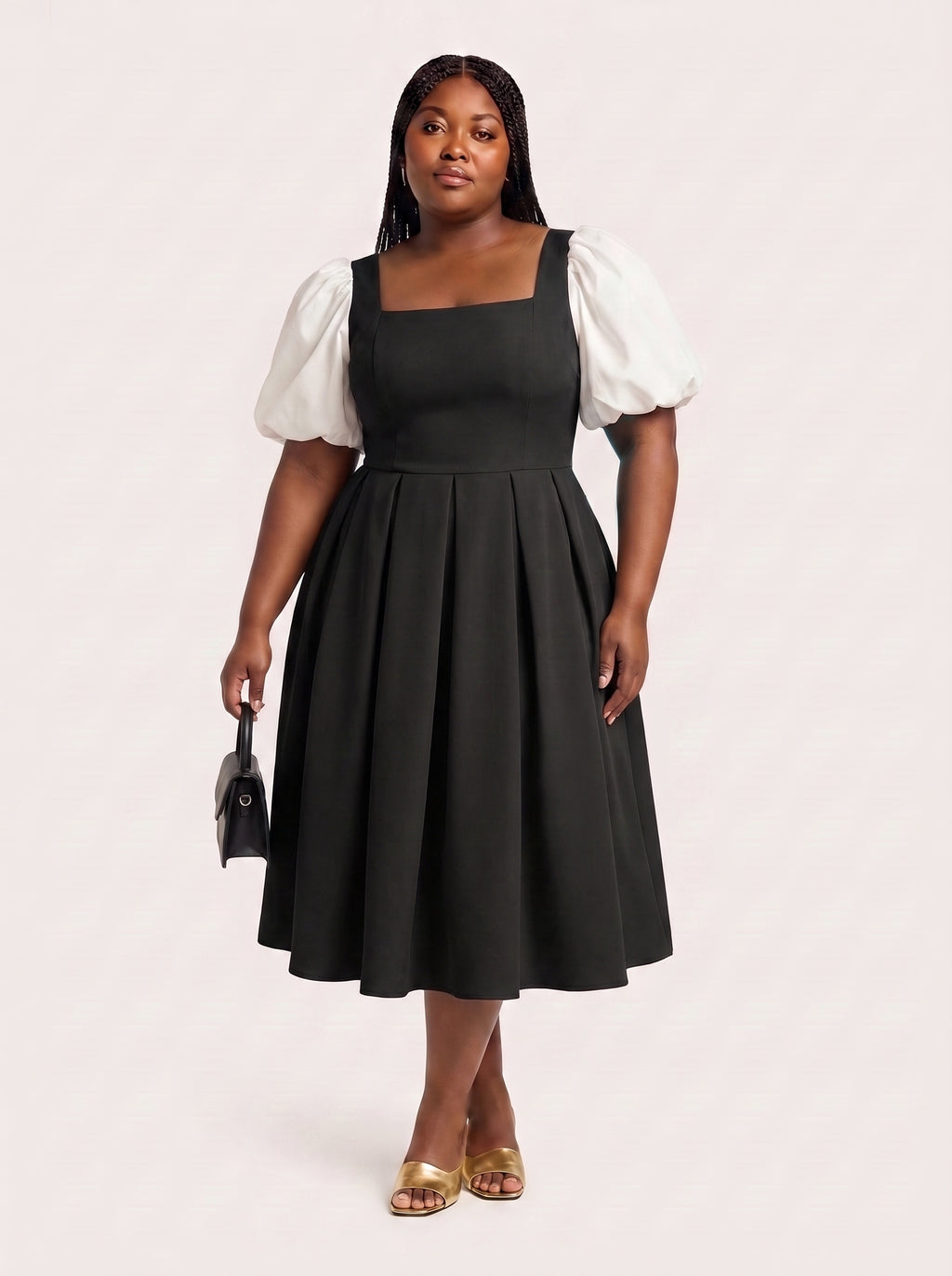 Eleanor Puff Sleeve Midi Dress