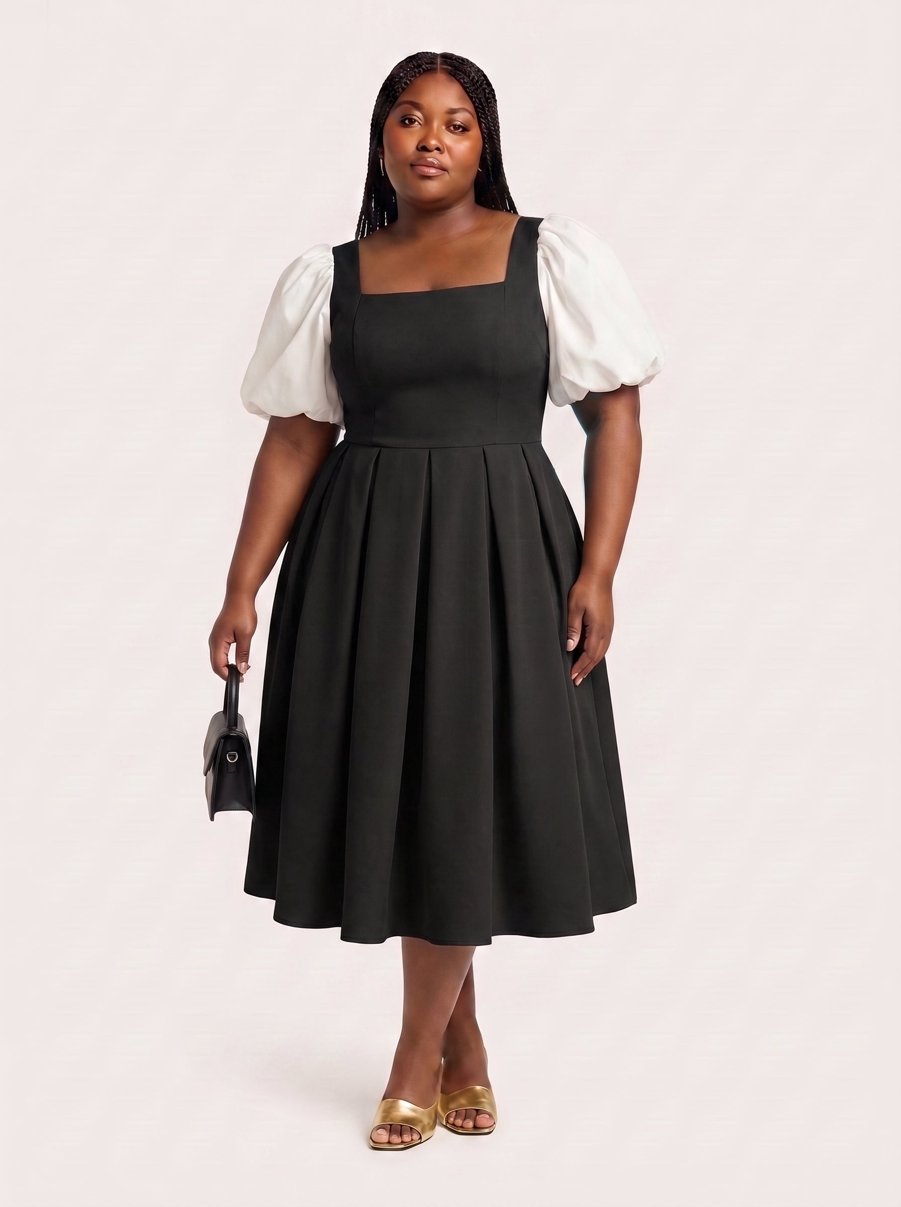 Eleanor Puff Sleeve Midi Dress