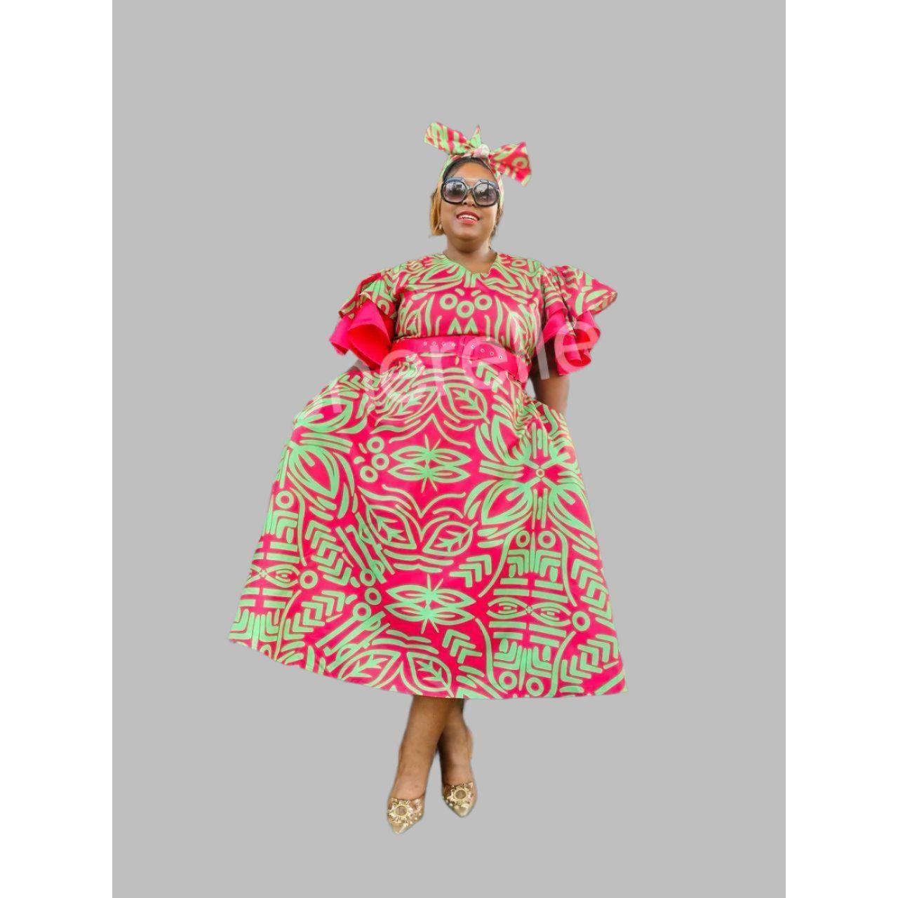 African Print Ankara maxi dress.