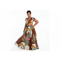 Floral Tie Front Crop Top & Maxi Skirt Set