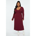 Pleated Open Cuffs Maxi Dress