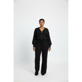 Knitted Button Cardigan & Wide-Leg Pant Set