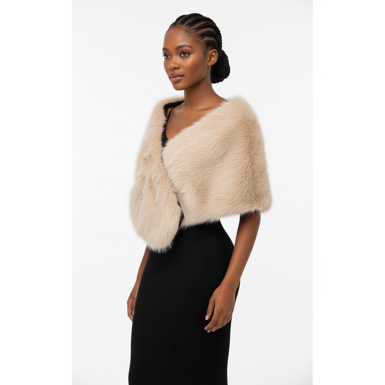 Cloak Fur Fluffy Warm Short Outwear