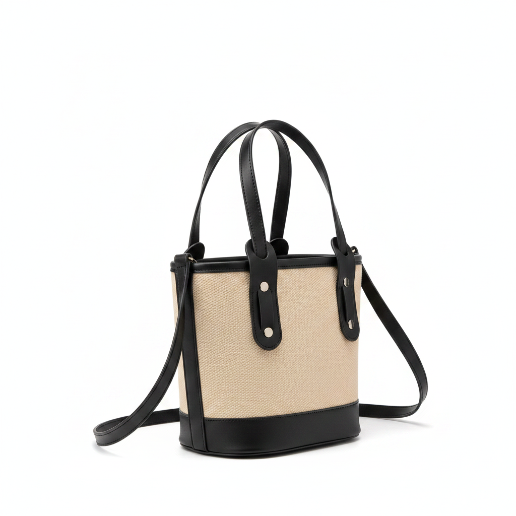 Ladies Canvas Bucket Tote Bag