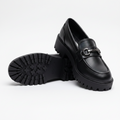 Chunky Block-Heel Slip-On Loafers