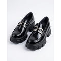Silver Buckle Patent Chunky Loafers