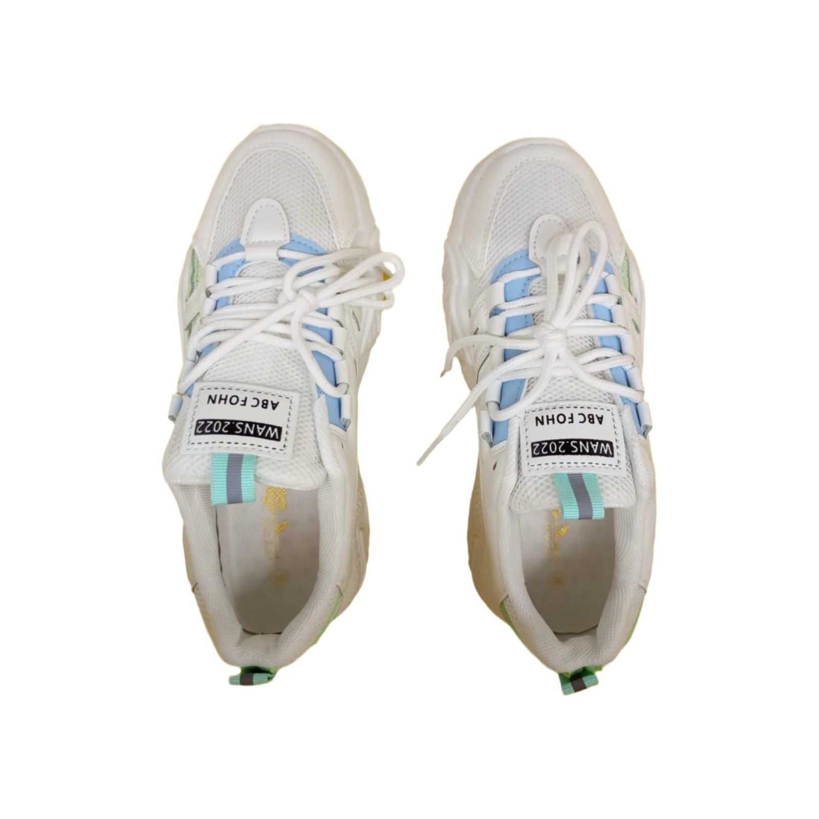 Holographic Detail Lace-up Front Chunky Sneakers
