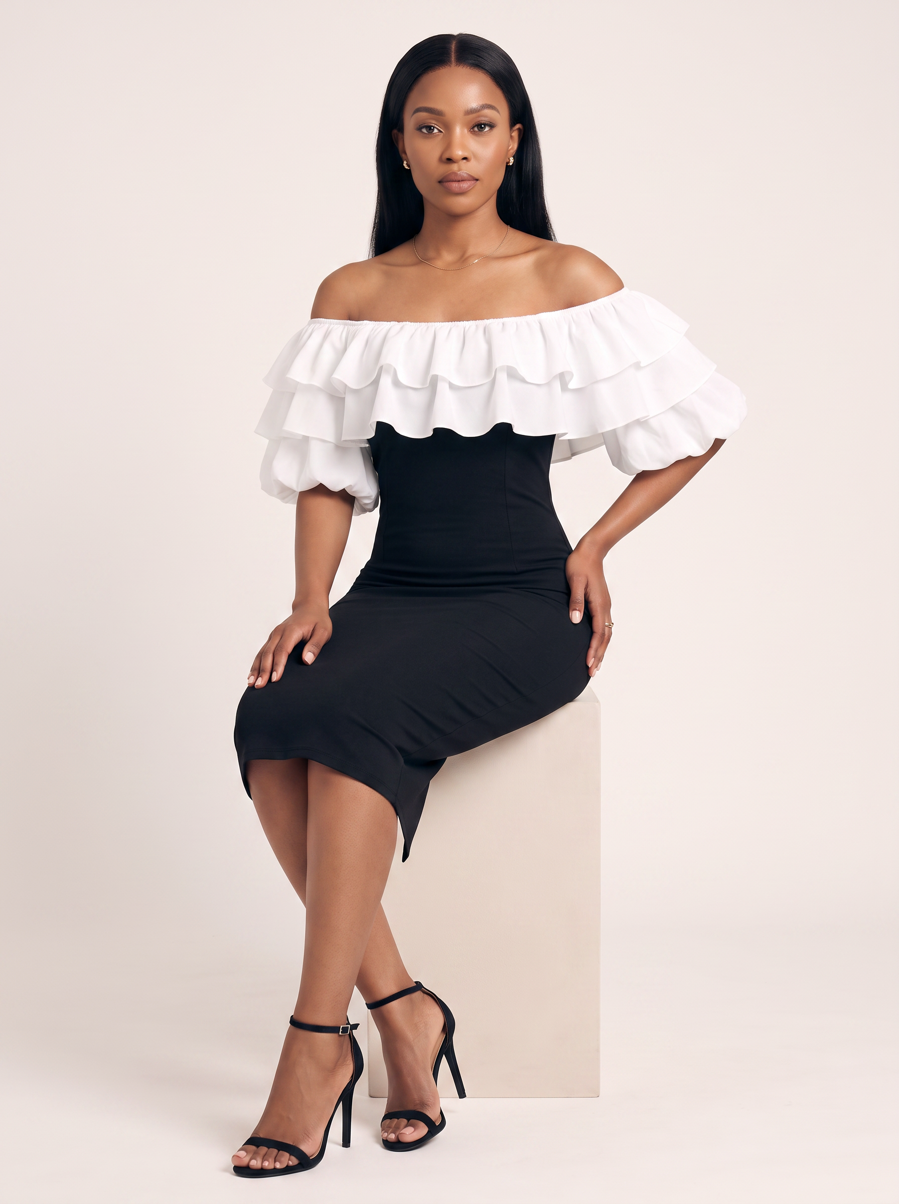 Seraphina Ruffle Midi Dress